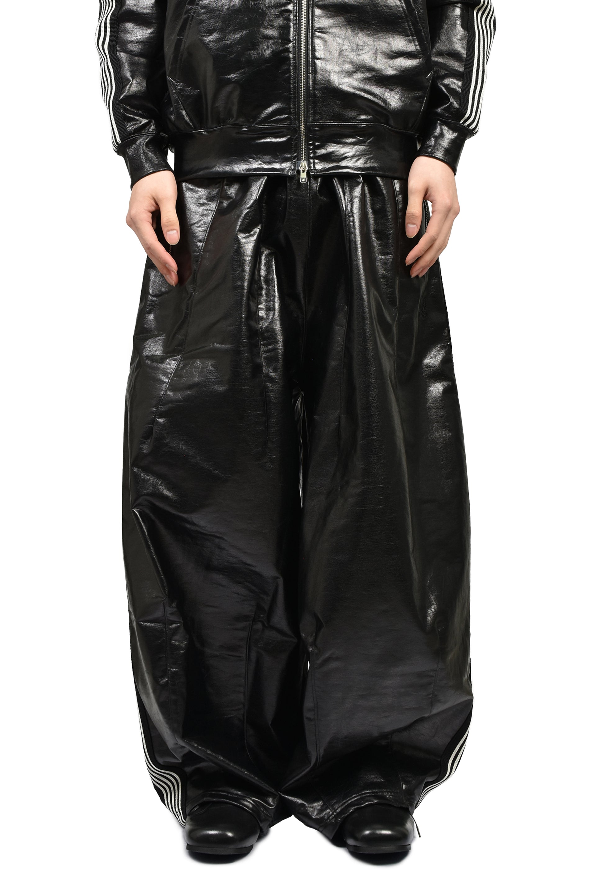 H.D. TRACK PANT - COTTON JERSEY / COATING (EXCLUSIVE) / BLK