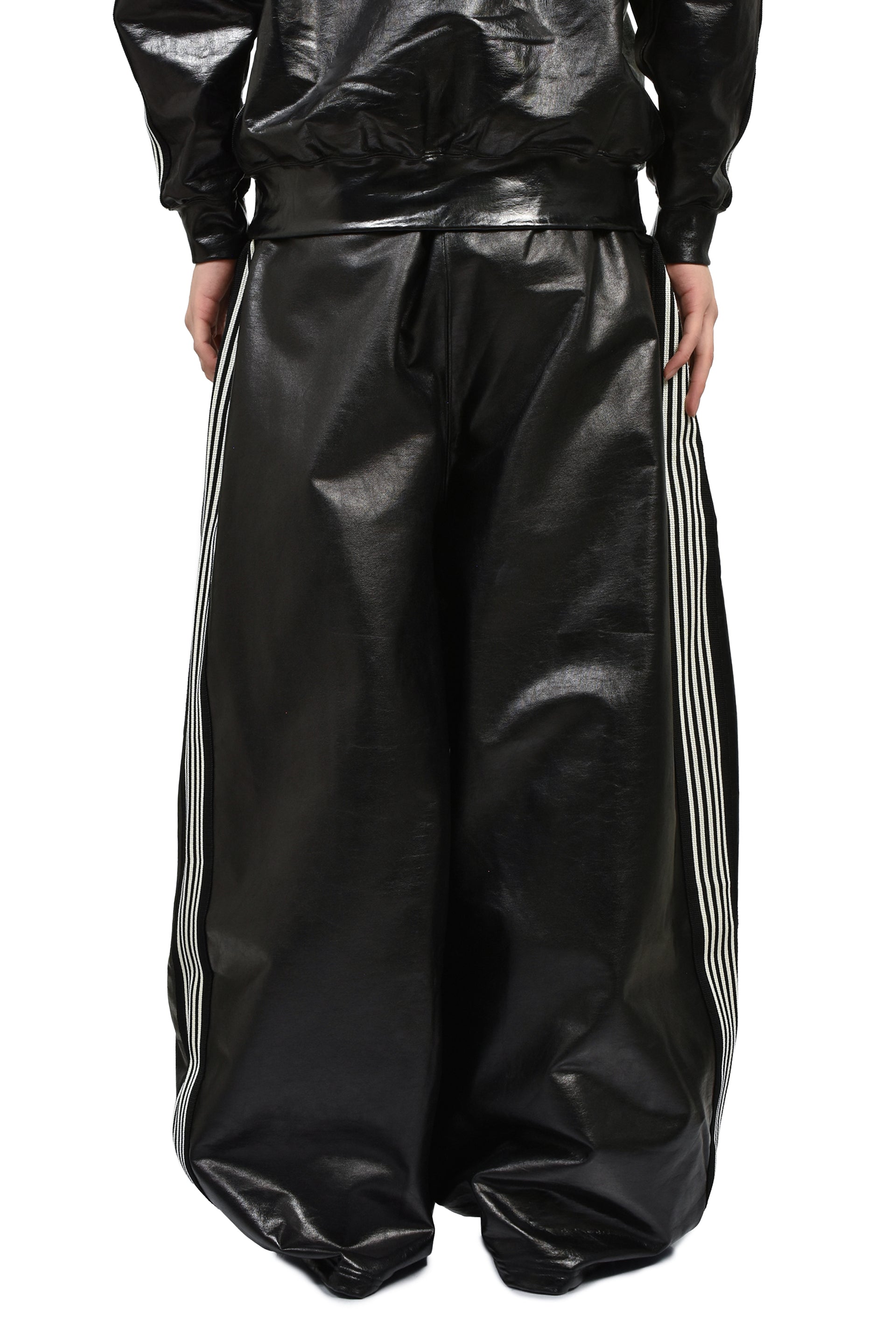 H.D. TRACK PANT - COTTON JERSEY / COATING (EXCLUSIVE) / BLK