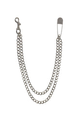 C/OM "KMY" DOUBLE WALLET CHAIN / SIL