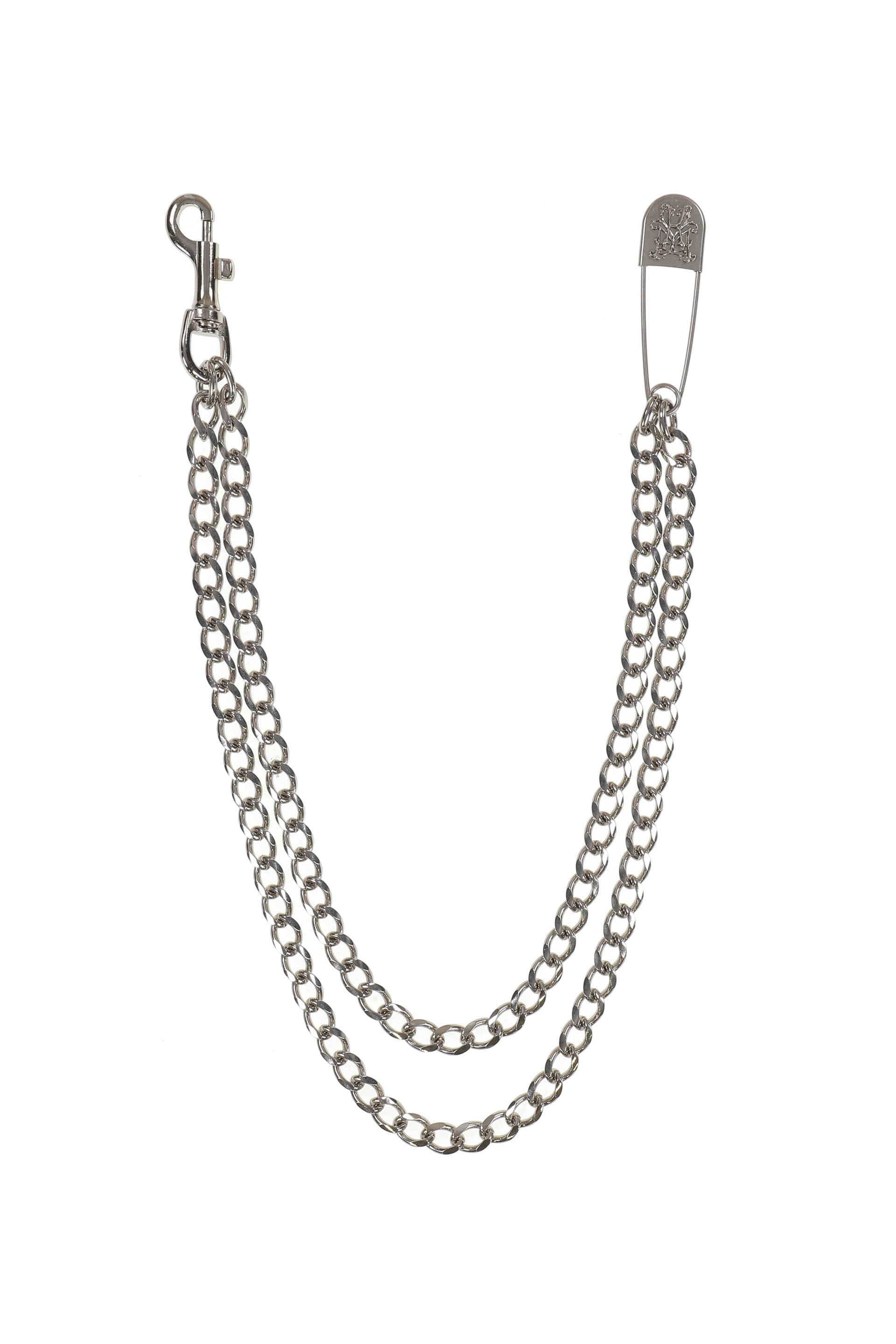 C/OM "KMY" DOUBLE WALLET CHAIN / SIL