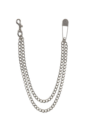 C/OM "KMY" DOUBLE WALLET CHAIN / SIL