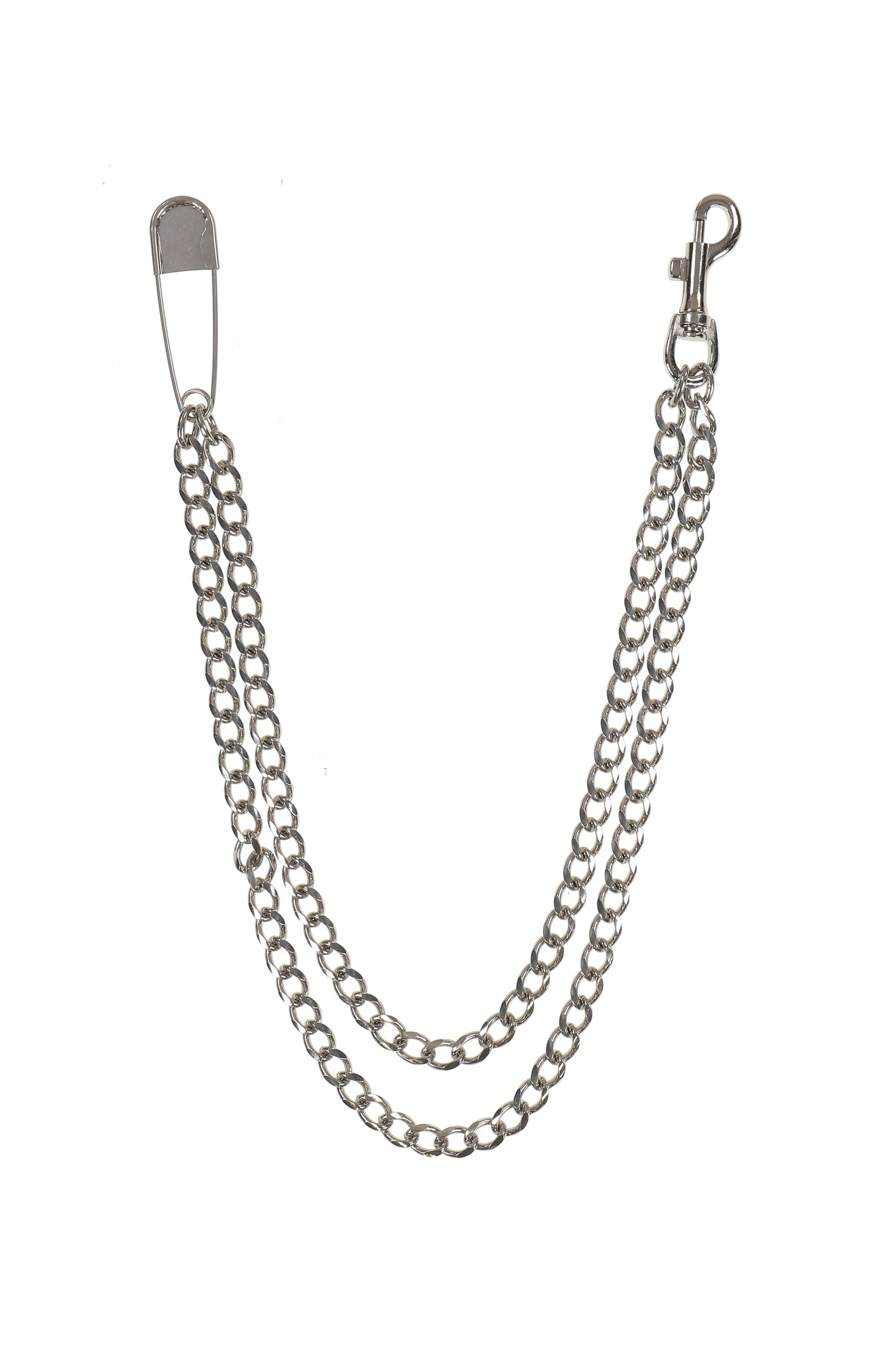 C/OM "KMY" DOUBLE WALLET CHAIN / SIL