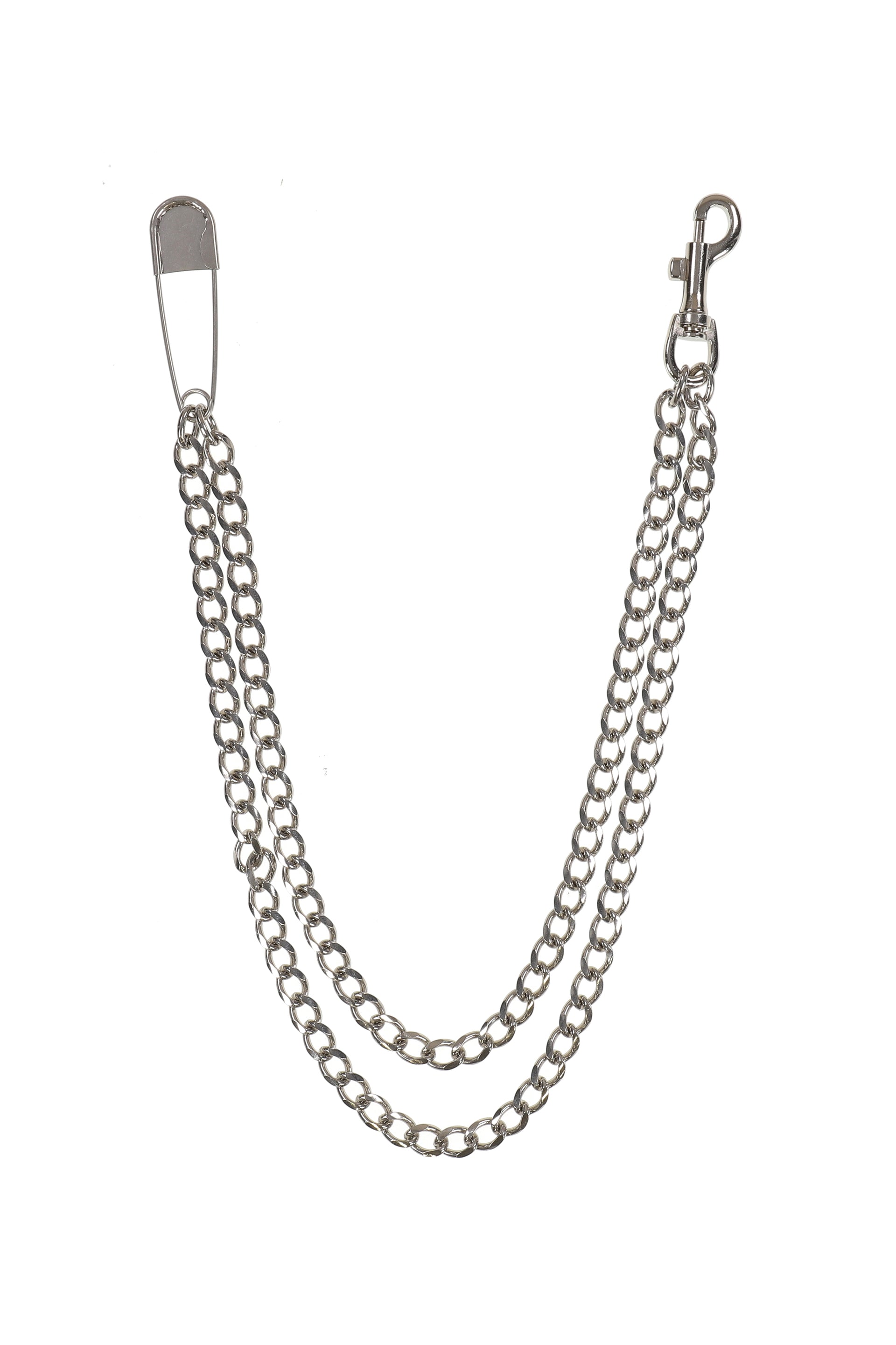 C/OM "KMY" DOUBLE WALLET CHAIN / SIL
