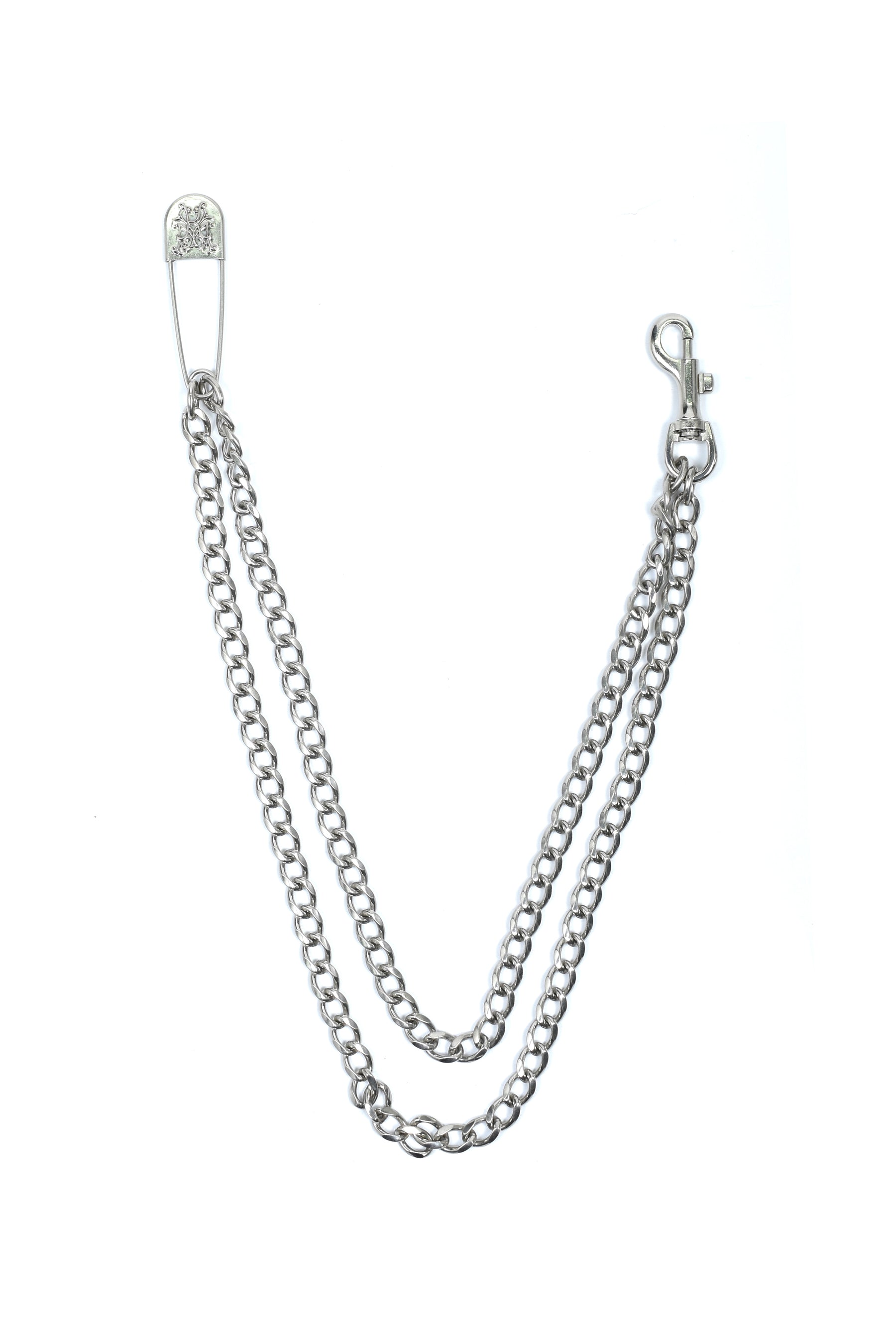 "KMY" DOUBLE WALLET CHAIN / SIL