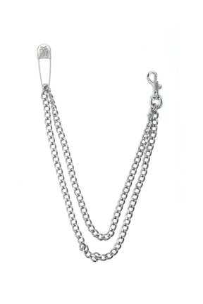 "KMY" DOUBLE WALLET CHAIN / SIL
