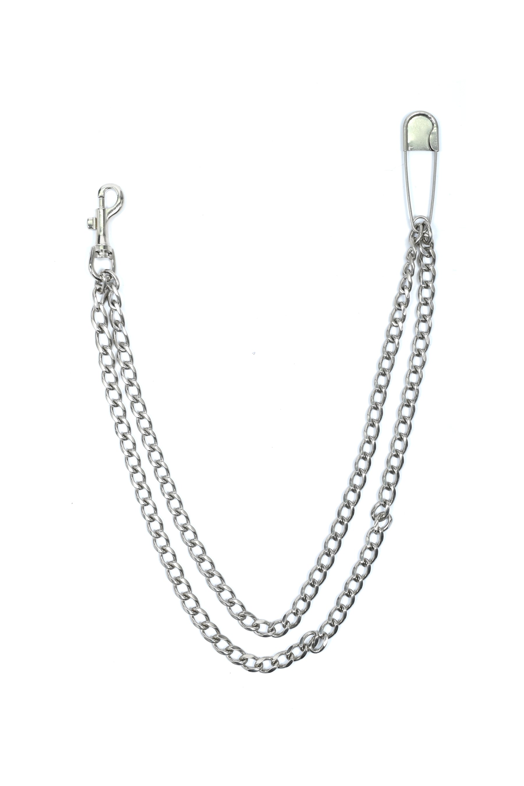 "KMY" DOUBLE WALLET CHAIN / SIL