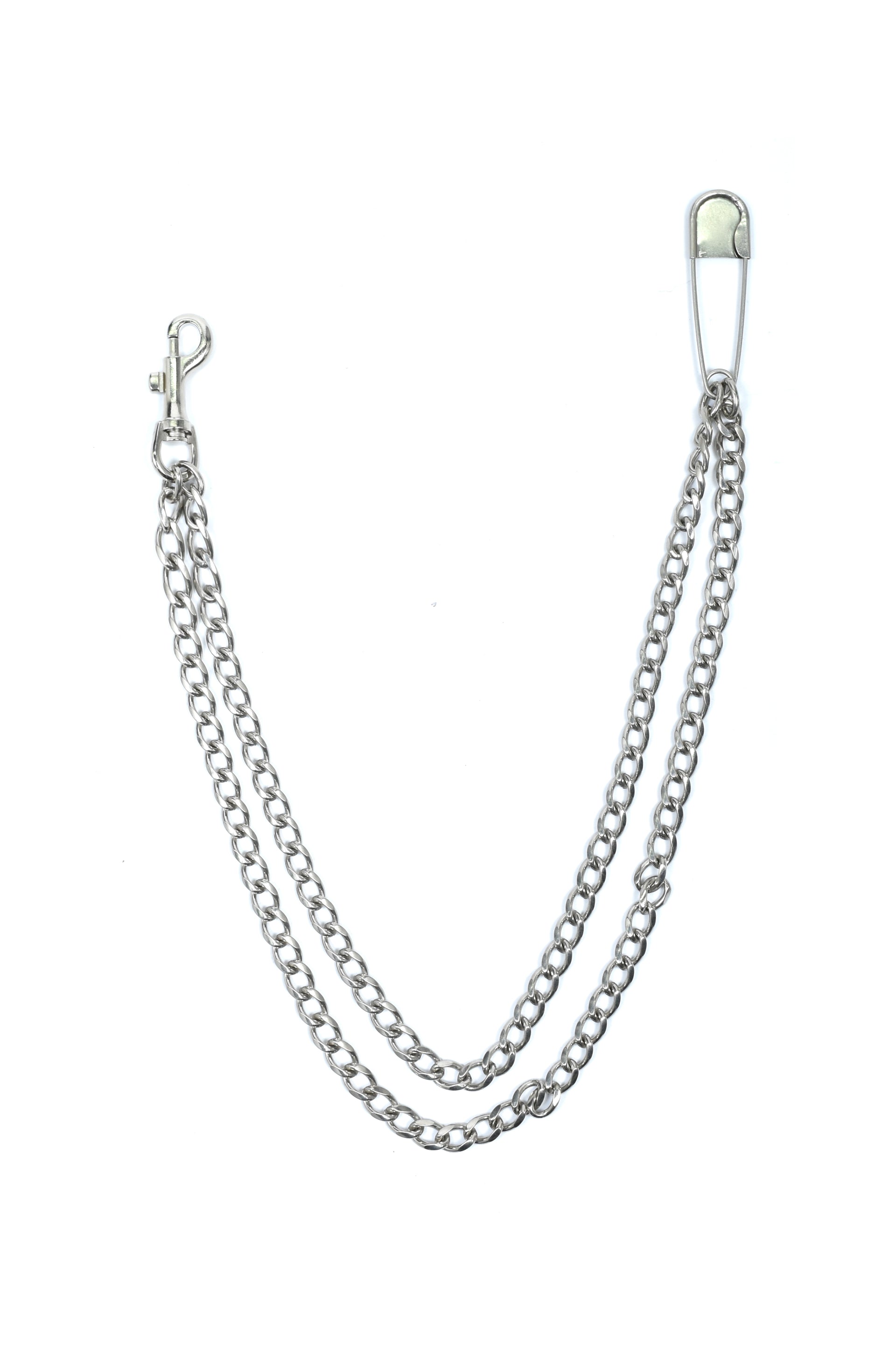 "KMY" DOUBLE WALLET CHAIN / SIL