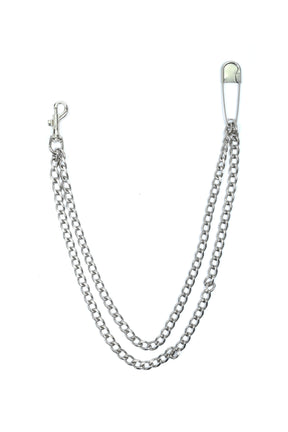 "KMY" DOUBLE WALLET CHAIN / SIL