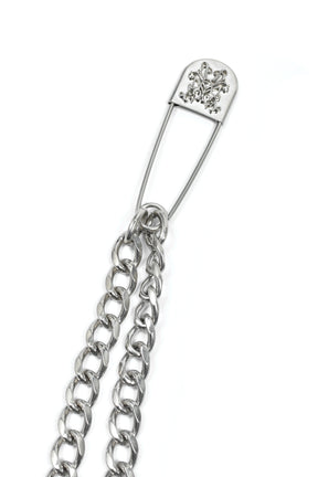 "KMY" DOUBLE WALLET CHAIN / SIL