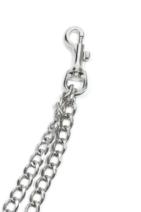 "KMY" DOUBLE WALLET CHAIN / SIL
