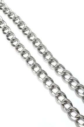 "KMY" DOUBLE WALLET CHAIN / SIL