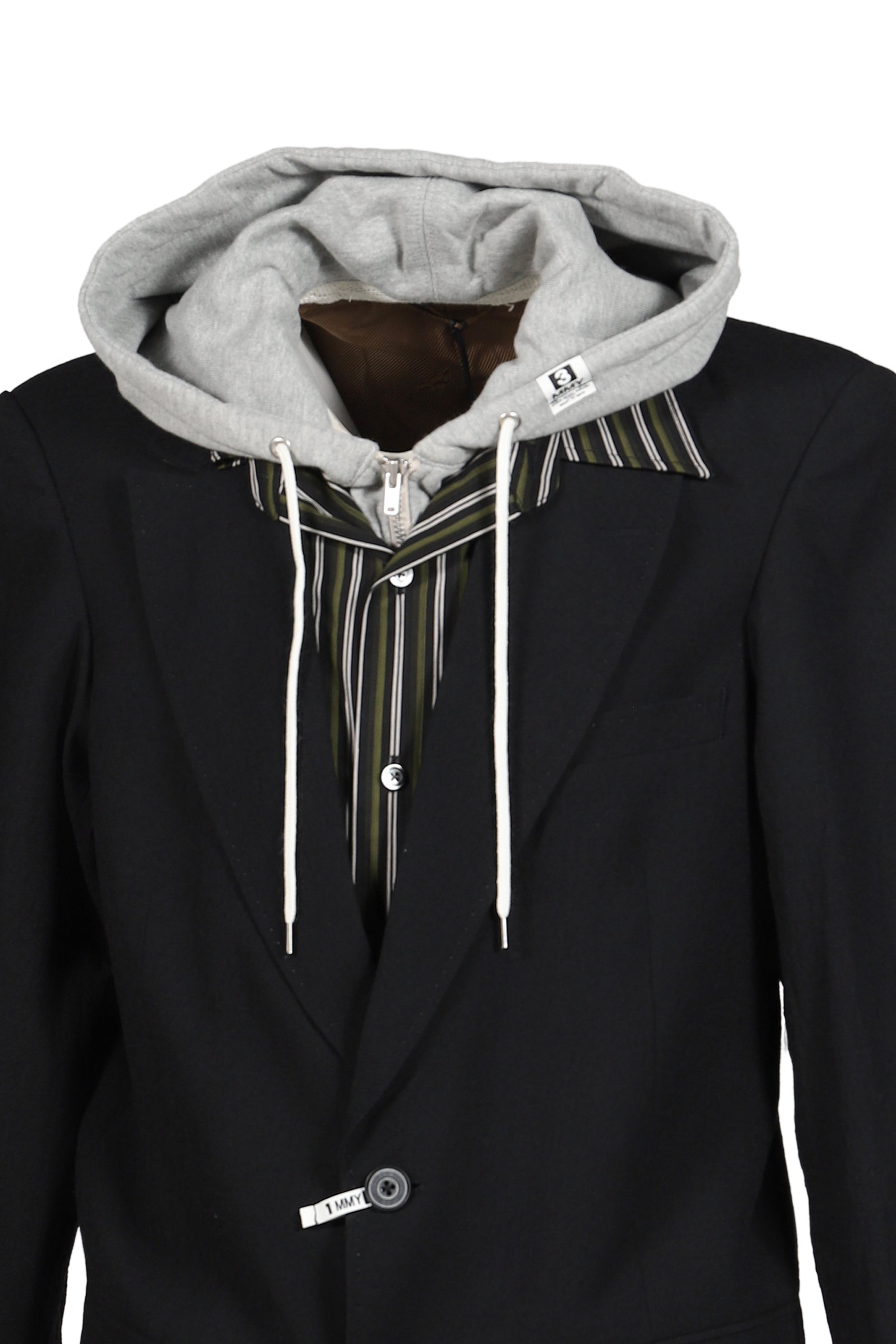 TRIPLE LAYERED BLAZER / BLK