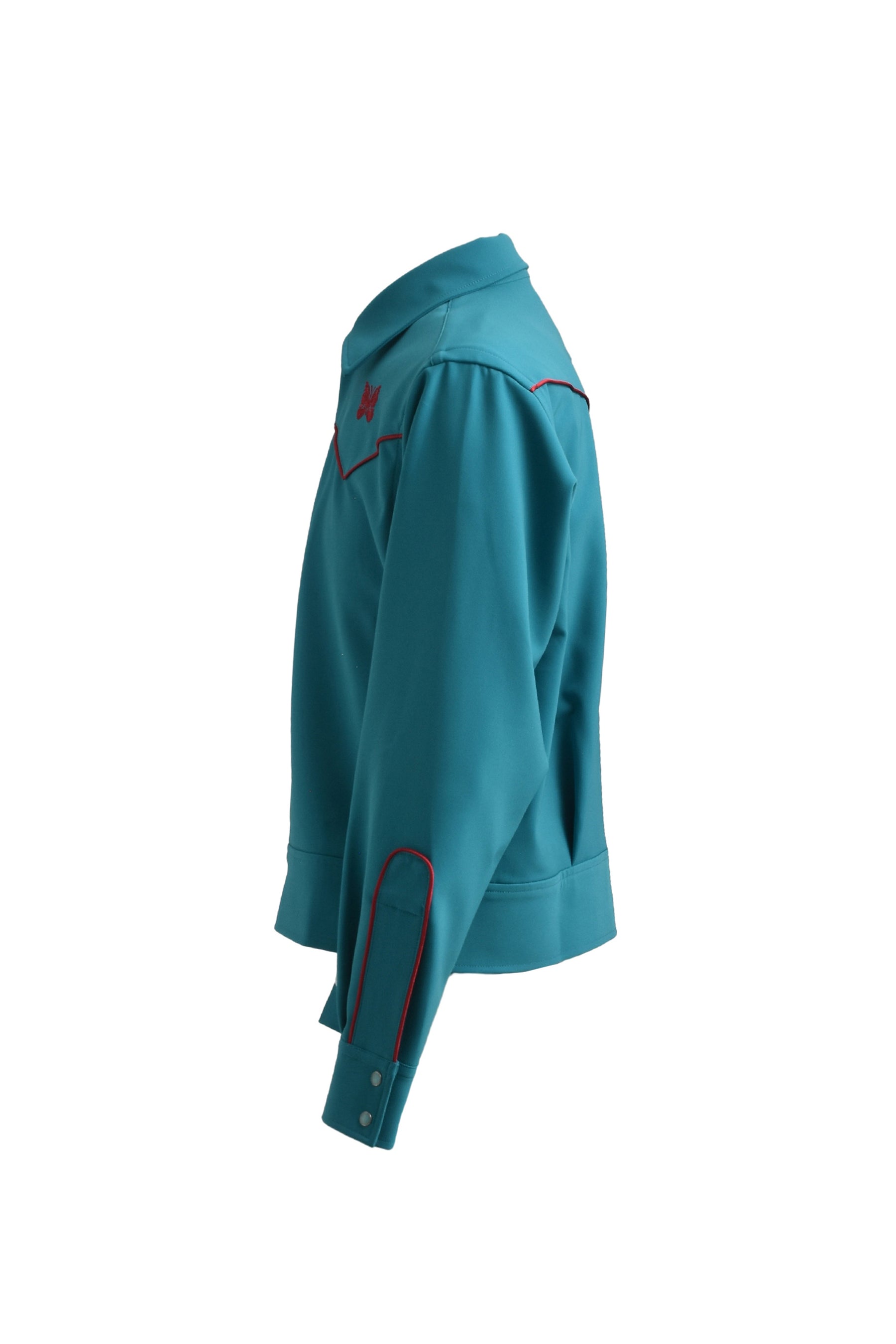 PIPING COWBOY JAC - PE/PU DOUBLE CLOTH / TURQUOISE