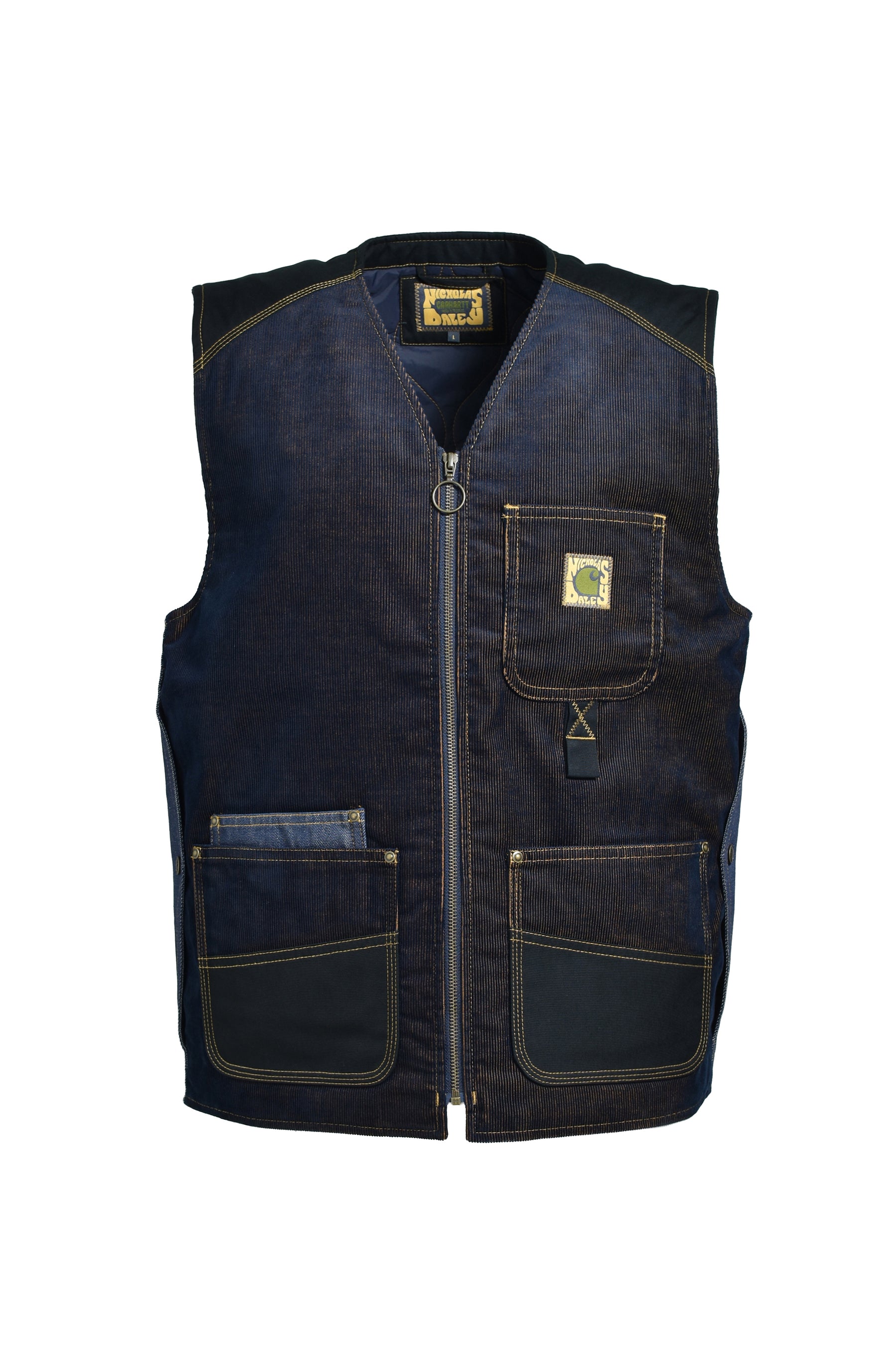 VEST / ND DARK NAVY / MUSTARD