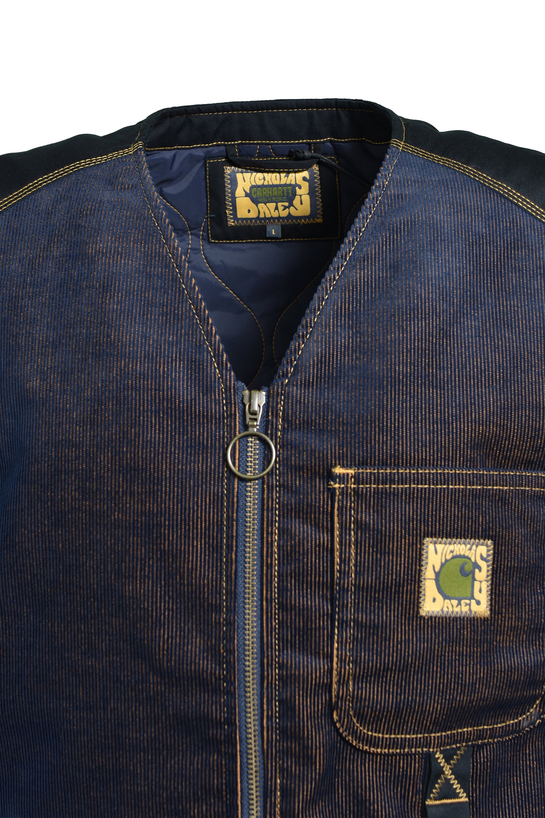 VEST / ND DARK NAVY / MUSTARD