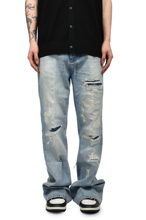 DISTRESSED BOOT CUT JEAN / VINTAGE IND
