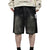 SUN FADED SATIN SHORTS / BLK