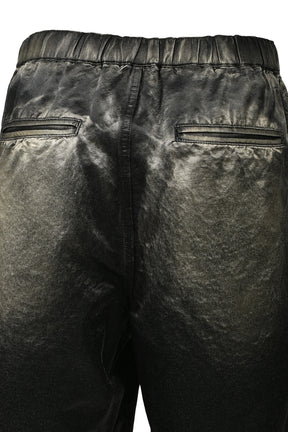 SUN FADED SATIN SHORTS / BLK