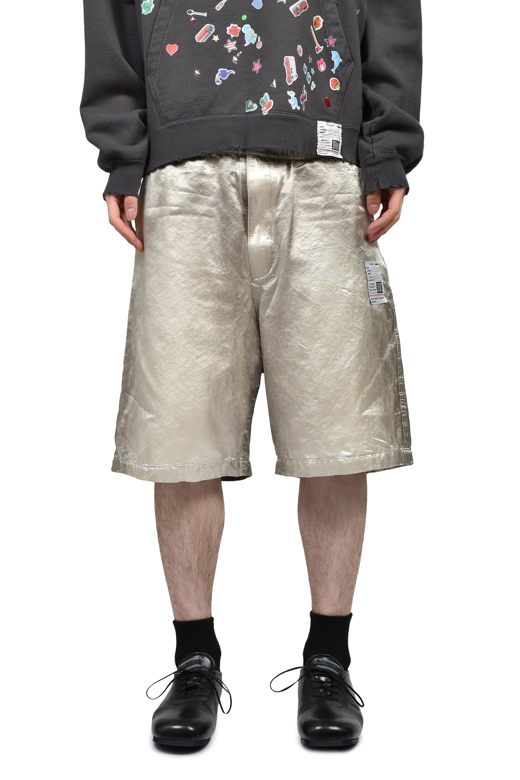 SUN FADED SATIN SHORTS / BEI