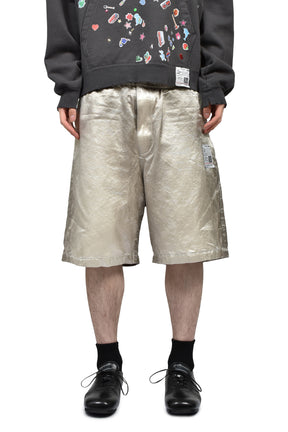 SUN FADED SATIN SHORTS / BEI