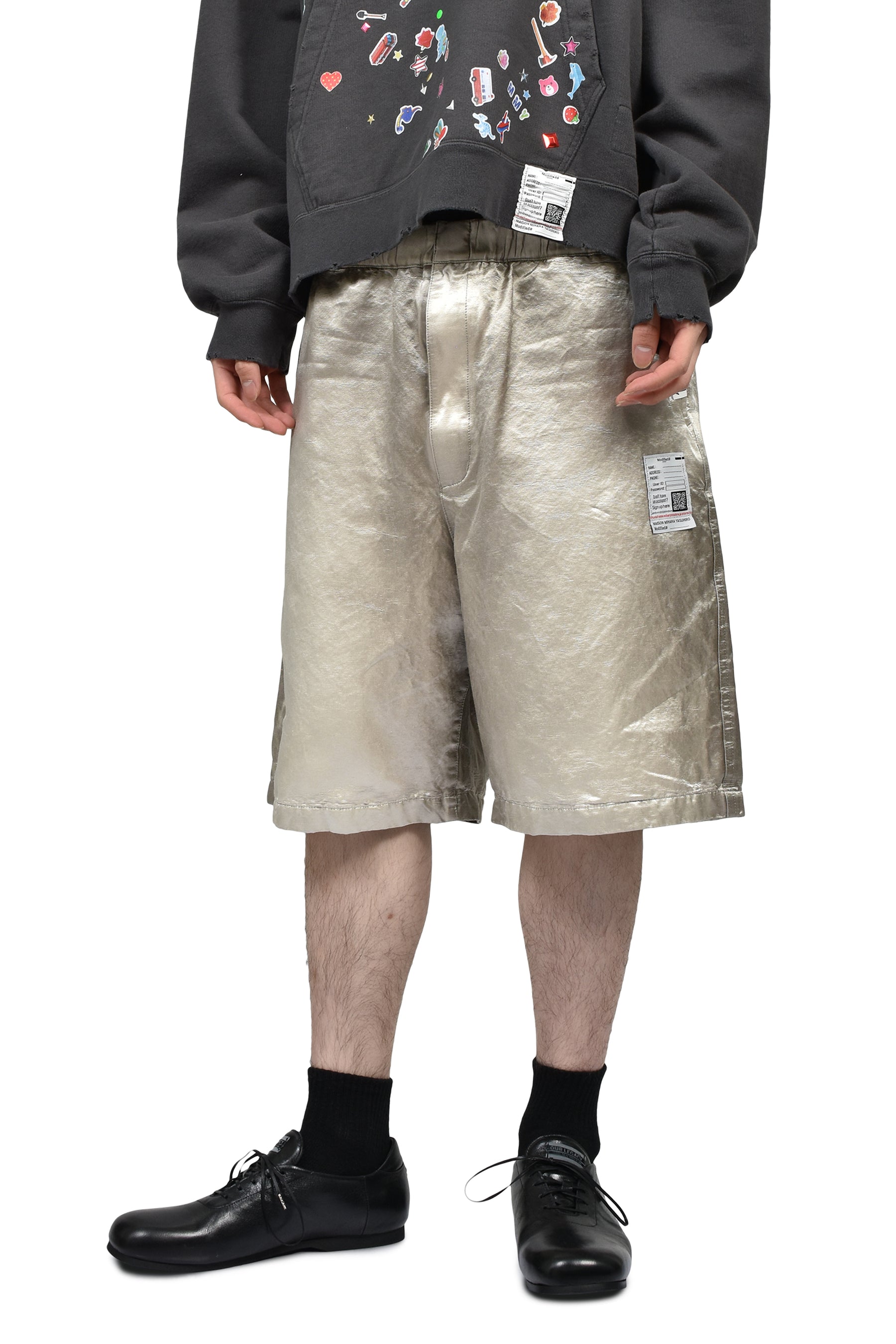 SUN FADED SATIN SHORTS / BEI