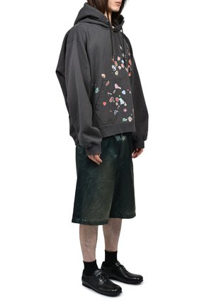 SUN FADED SATIN SHORTS / D.GRN