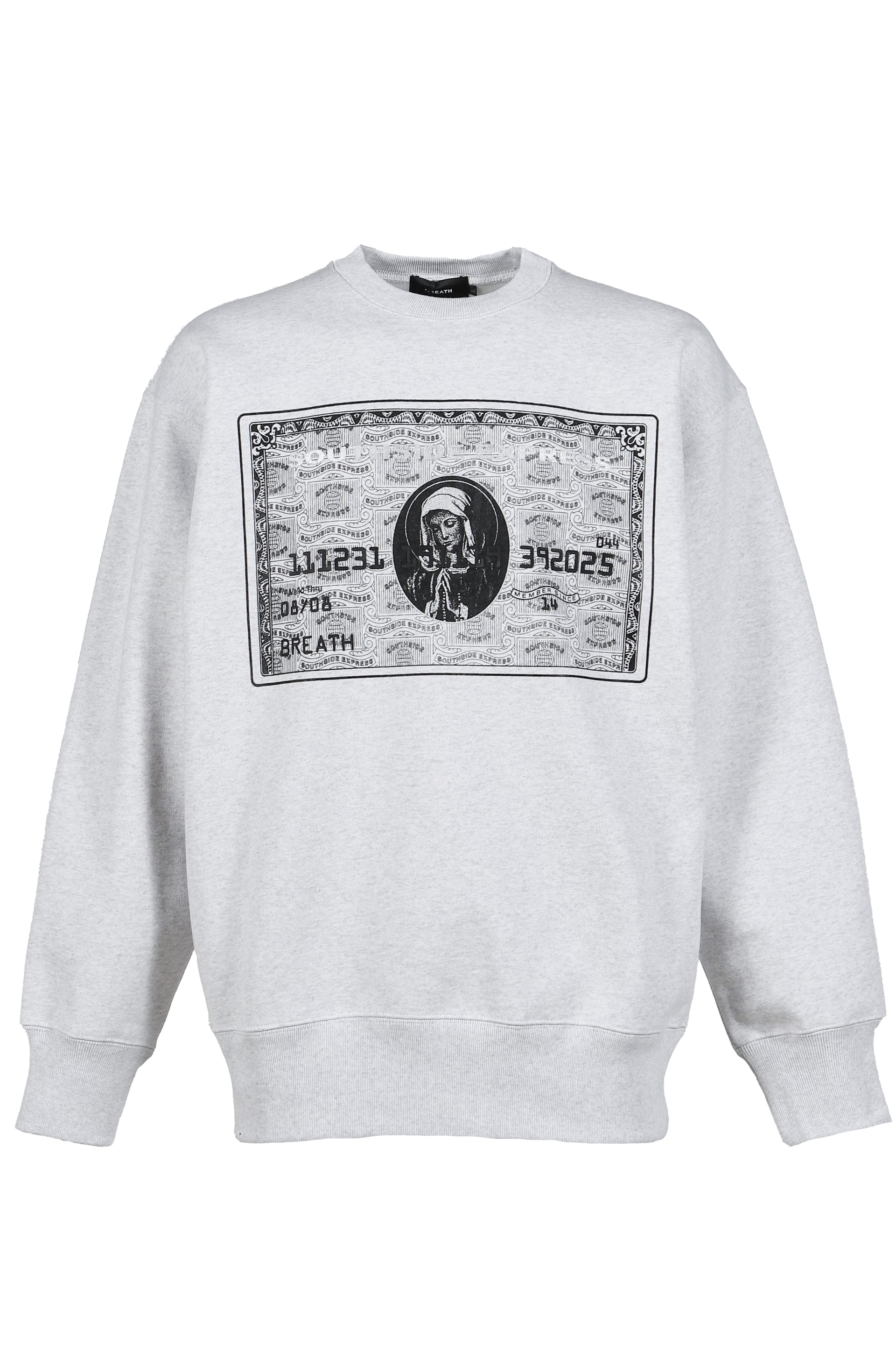 BLACK CARD SWEAT / HEATHER