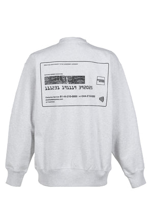 BLACK CARD SWEAT / HEATHER