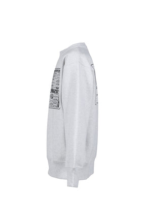 BLACK CARD SWEAT / HEATHER