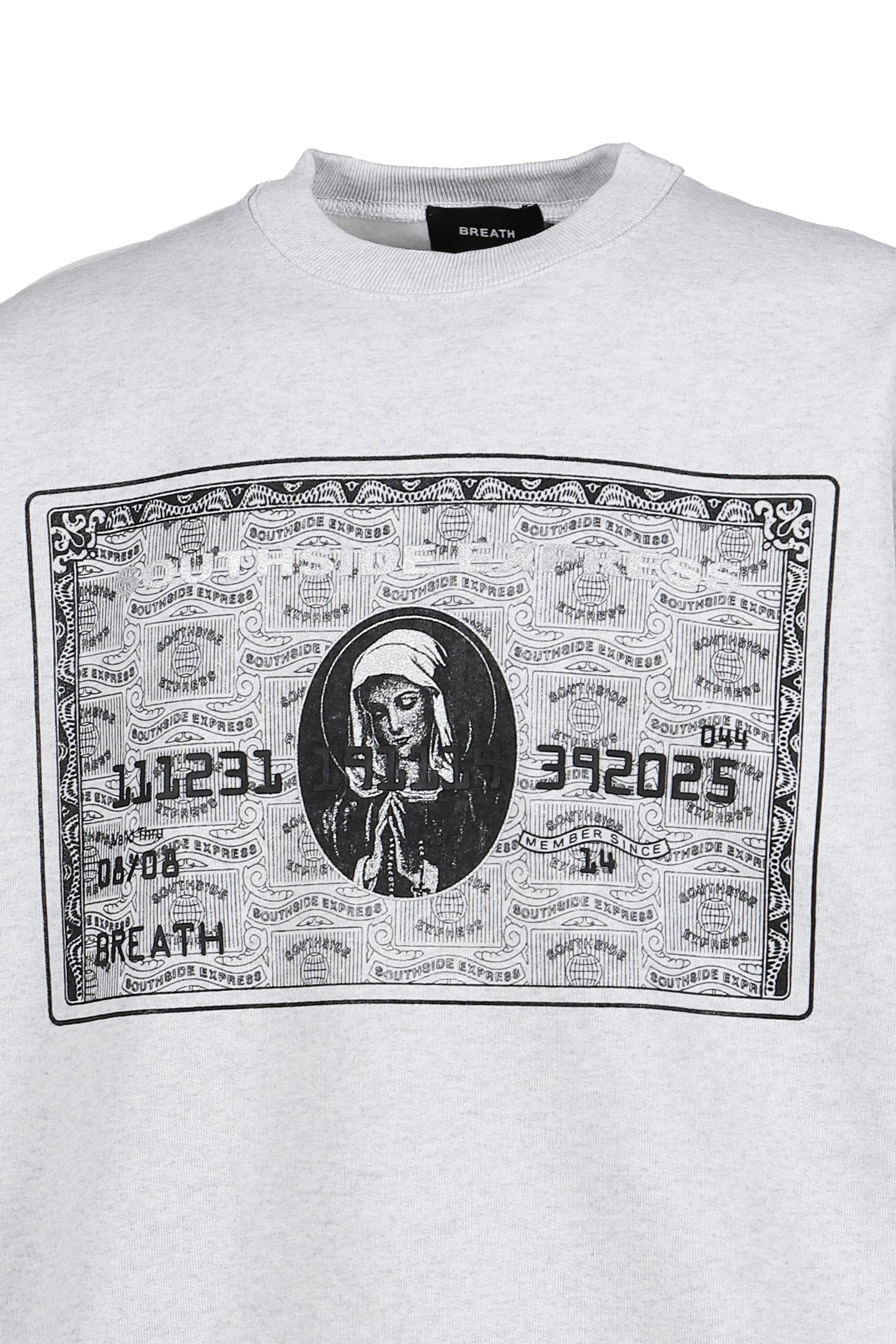 BLACK CARD SWEAT / HEATHER