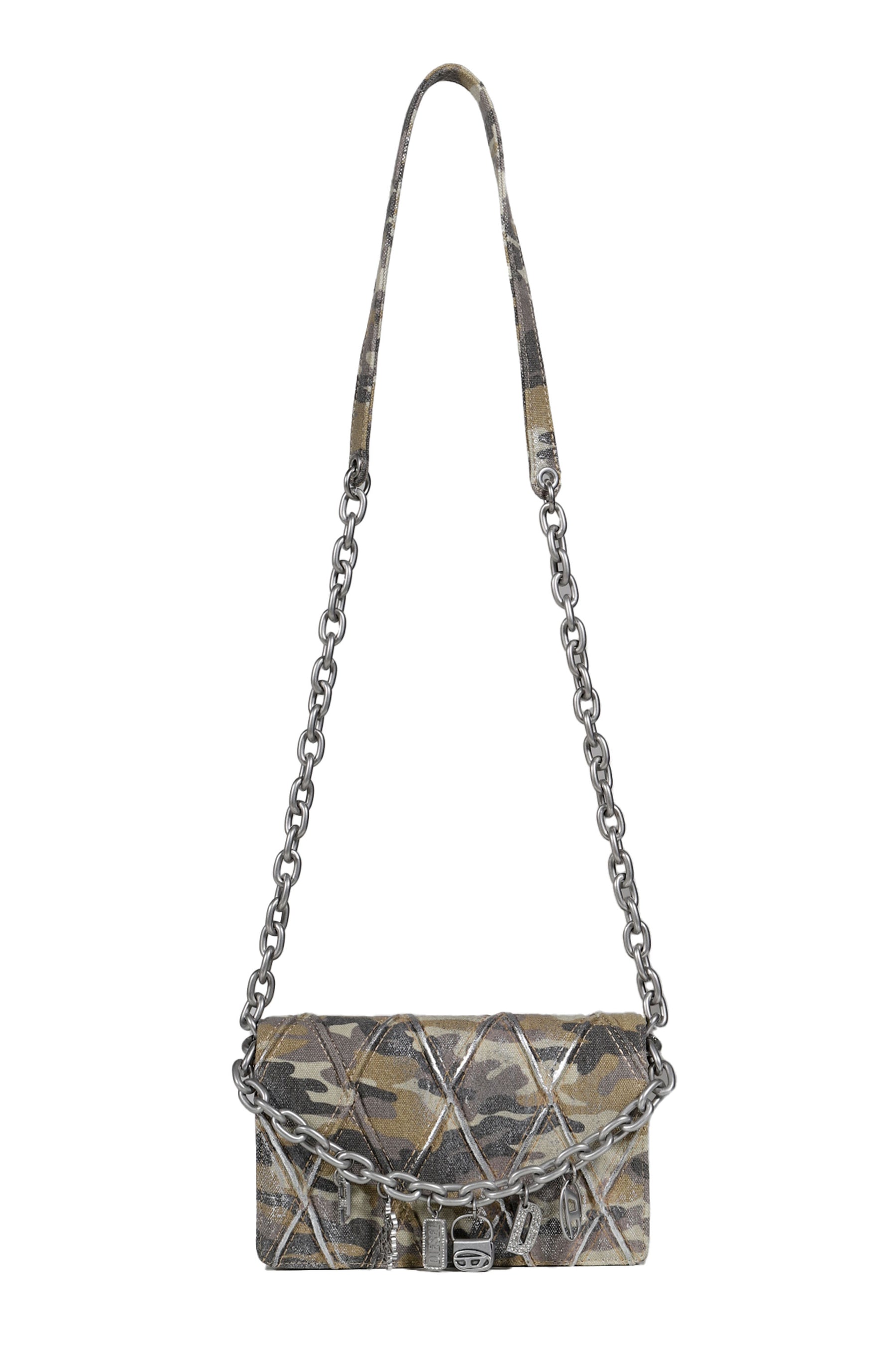 DIESEL ディーゼル SS25 CHARM-D WALLET STRAP / CAMO - NUBIAN