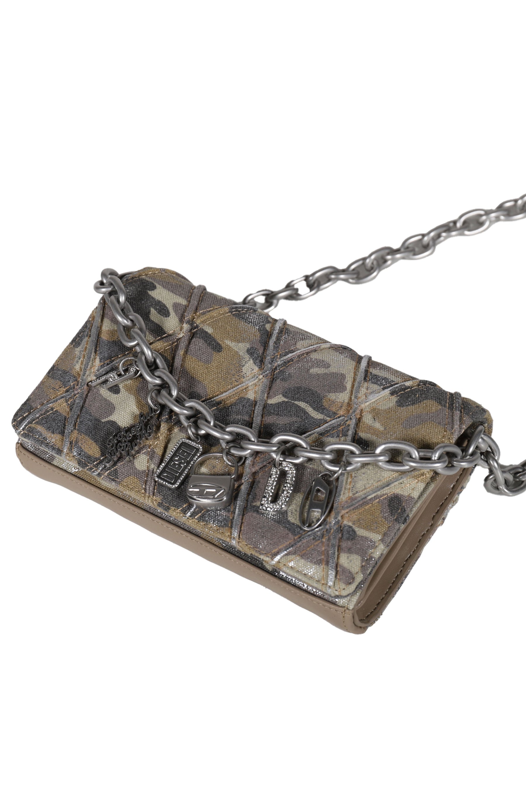 DIESEL ディーゼル SS25 CHARM-D WALLET STRAP / CAMO - NUBIAN