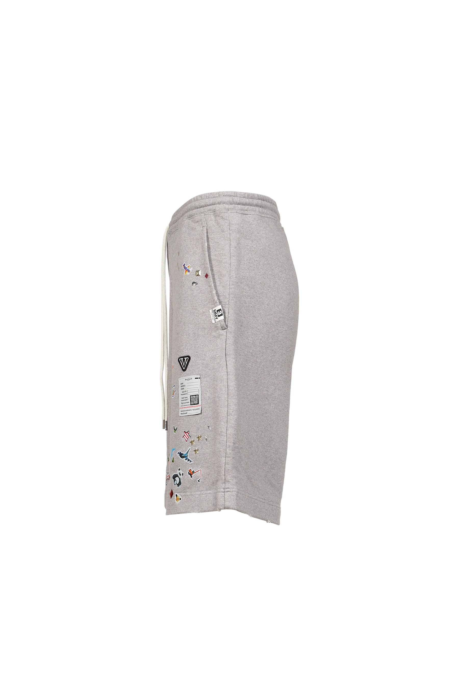 KIDS STICKER SWEAT SHORTS / GRY