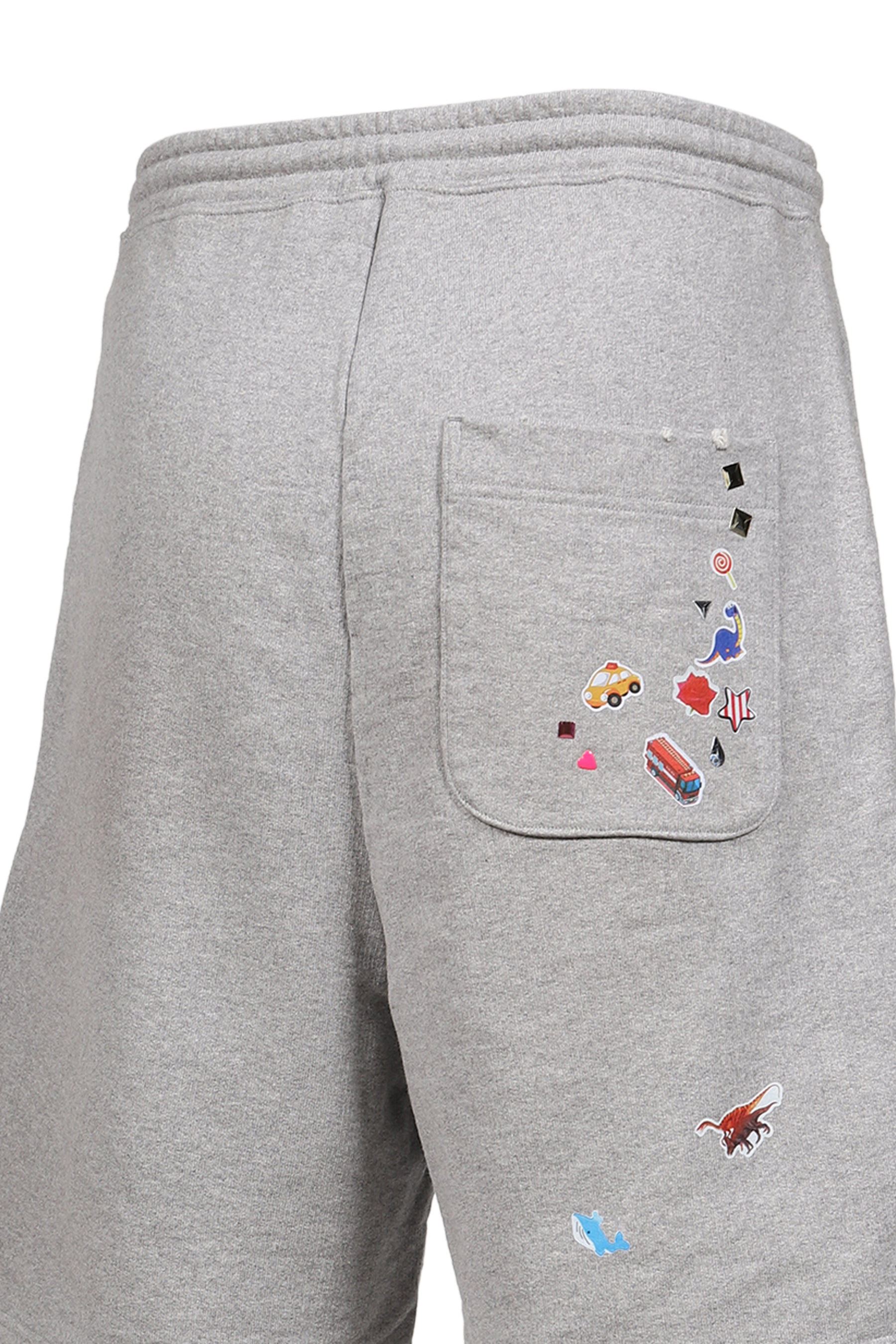 KIDS STICKER SWEAT SHORTS / GRY