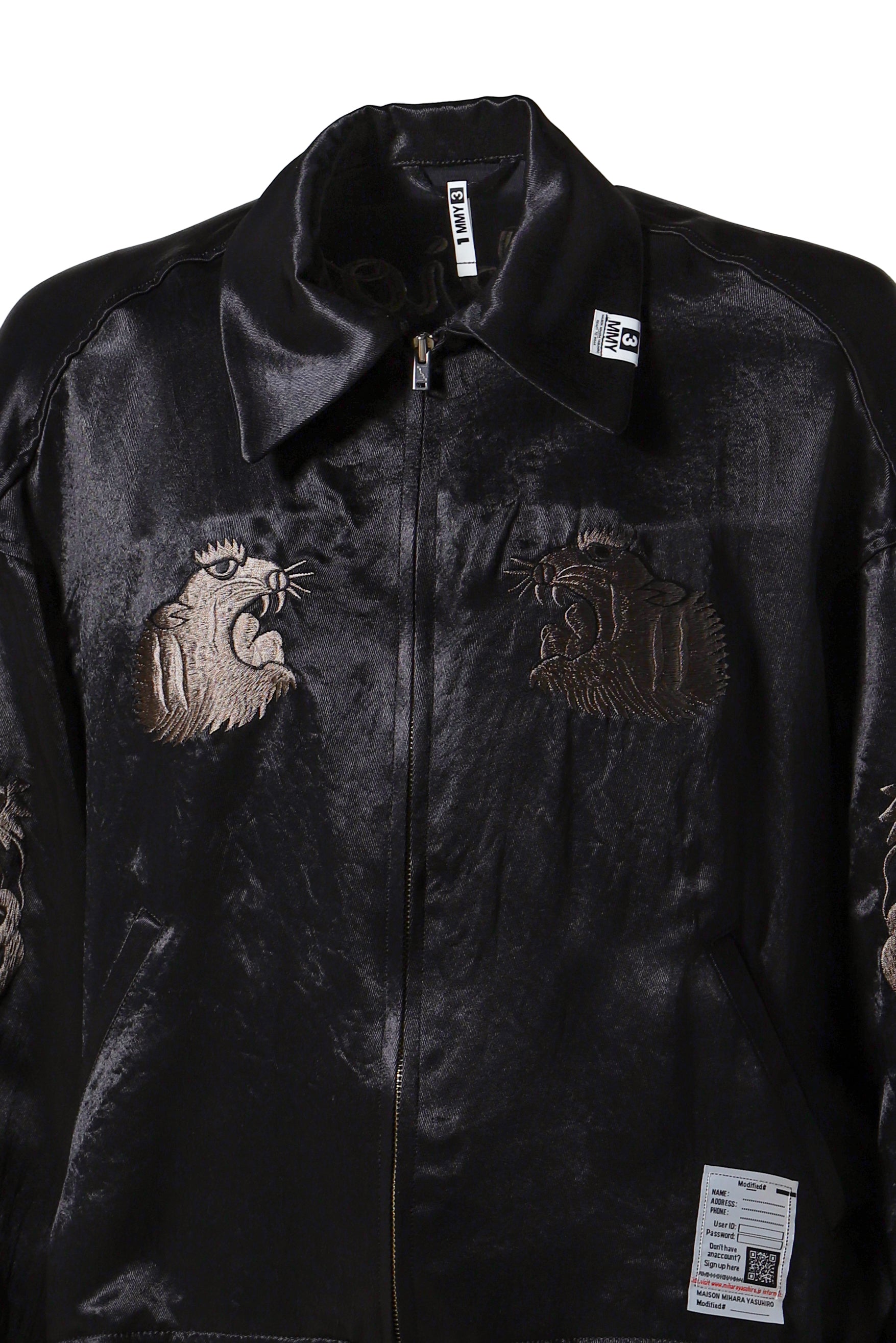 COLLARED SOUVENIR JACKET / BLK