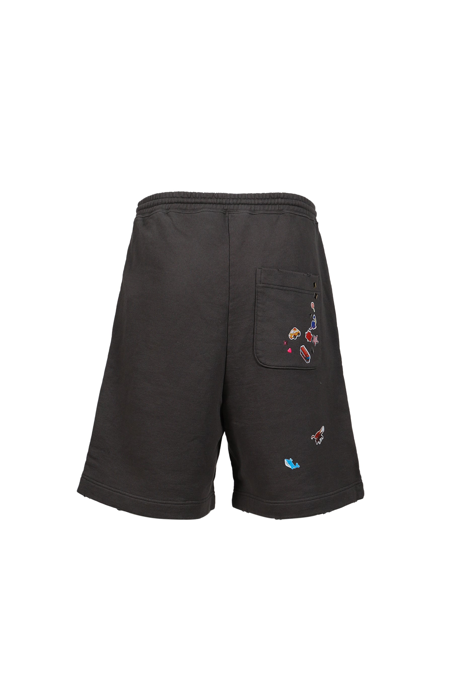KIDS STICKER SWEAT SHORTS / BLK