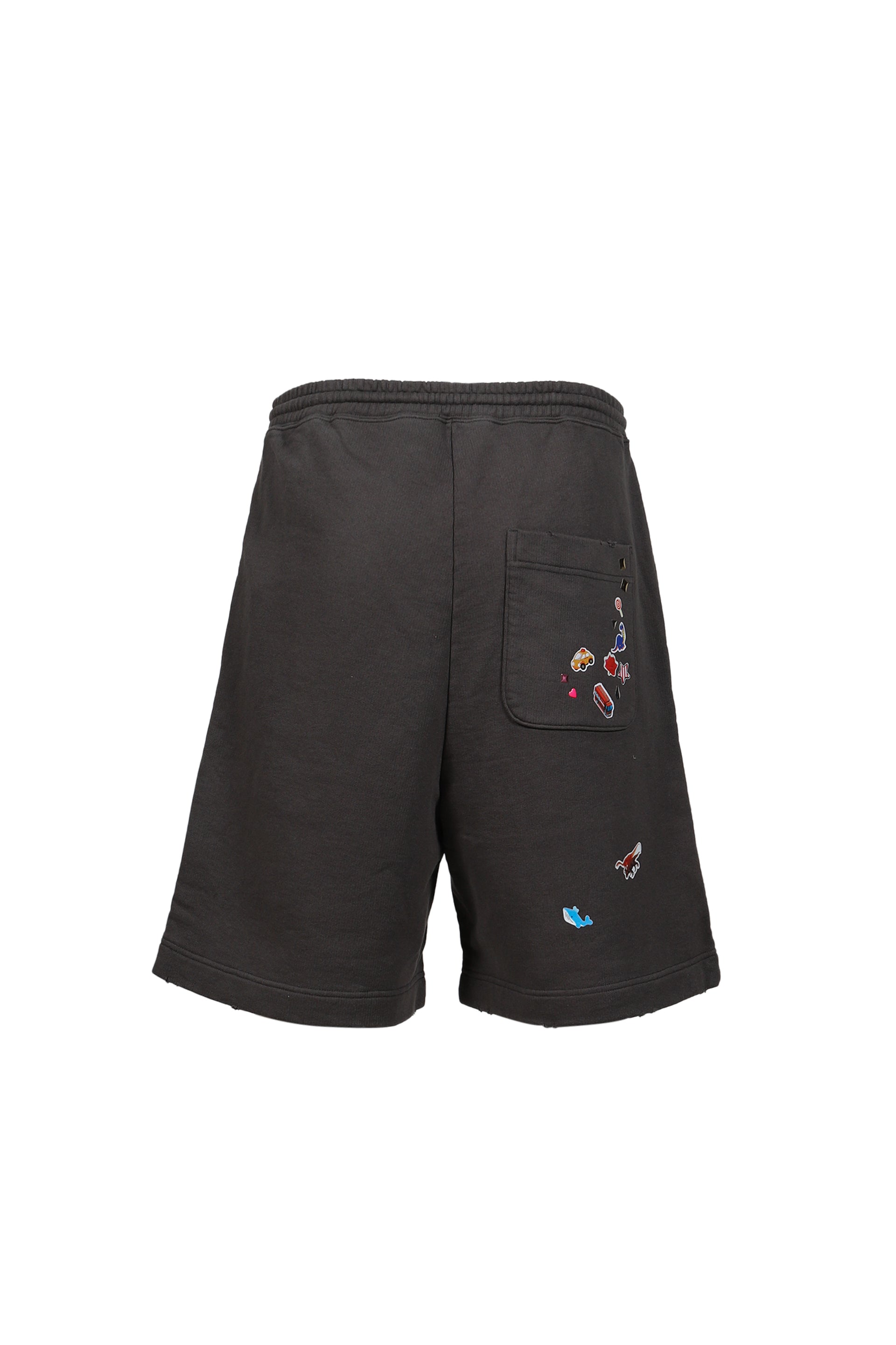 KIDS STICKER SWEAT SHORTS / BLK