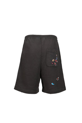 KIDS STICKER SWEAT SHORTS / BLK