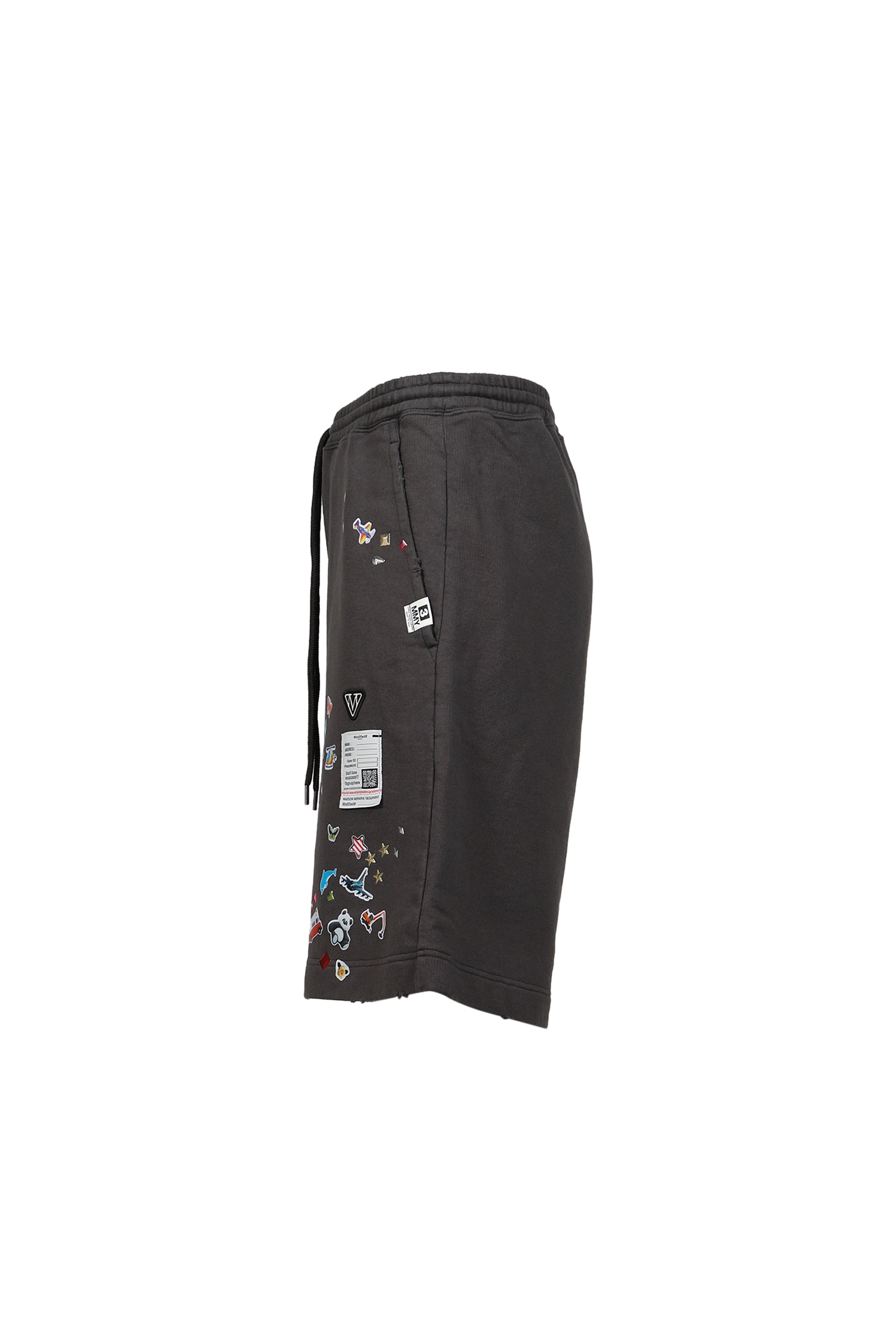 KIDS STICKER SWEAT SHORTS / BLK