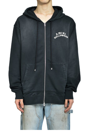 AMIRI HOLLYWOOD ZIP HOODIE / BLK