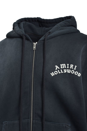 AMIRI HOLLYWOOD ZIP HOODIE / BLK