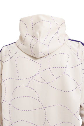 TRACK HOODY - POLY SMOOTH / PRINTED / IVORY