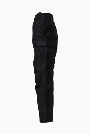 OILSKIN CARGO PANTS / BLK