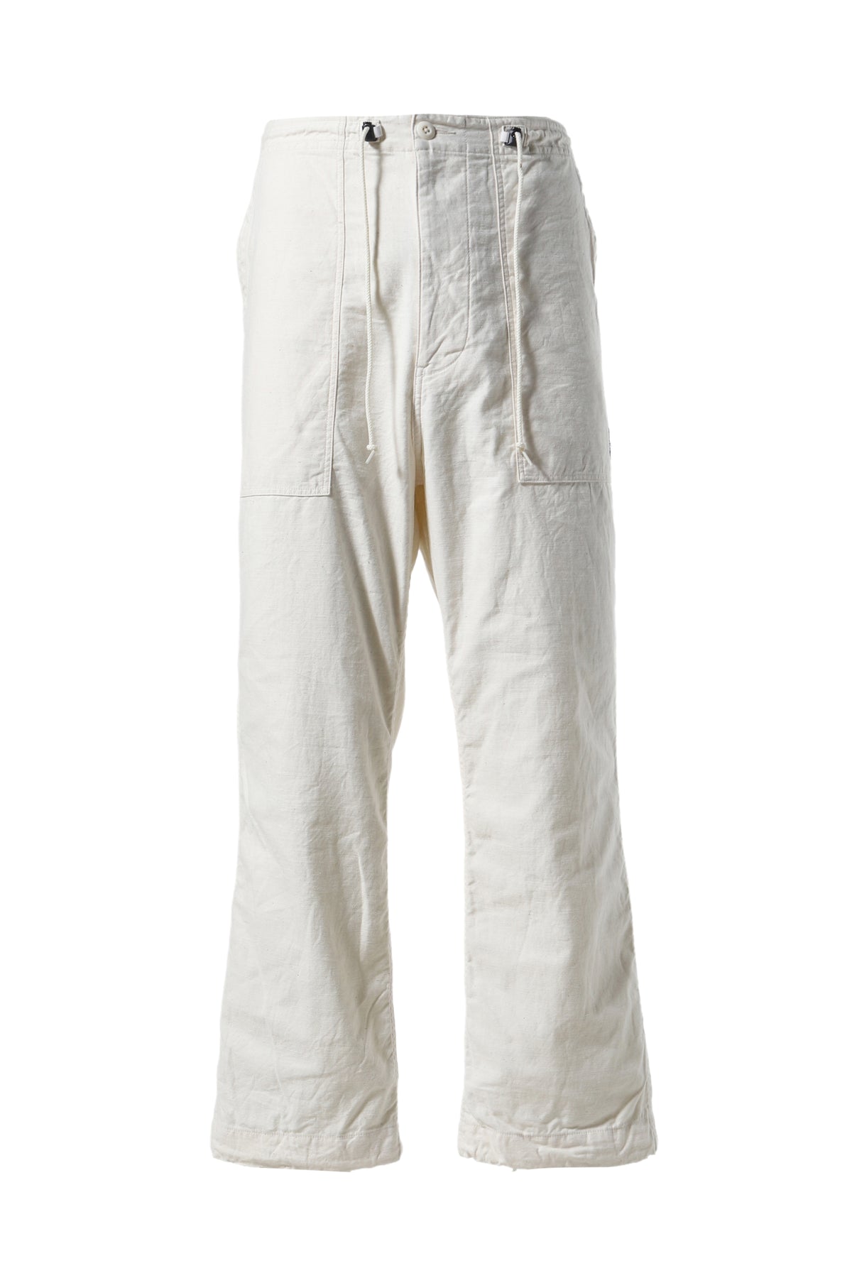 STRING FATIGUE PANT - BACK SATEEN / WHT