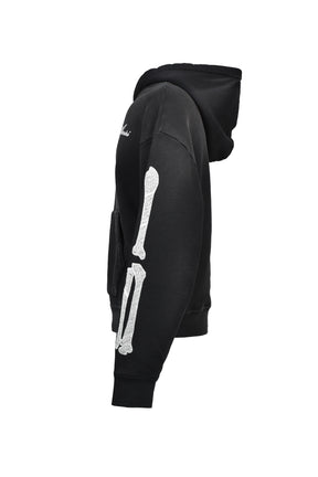 BONES OVERSIZED HOODIE / BLK