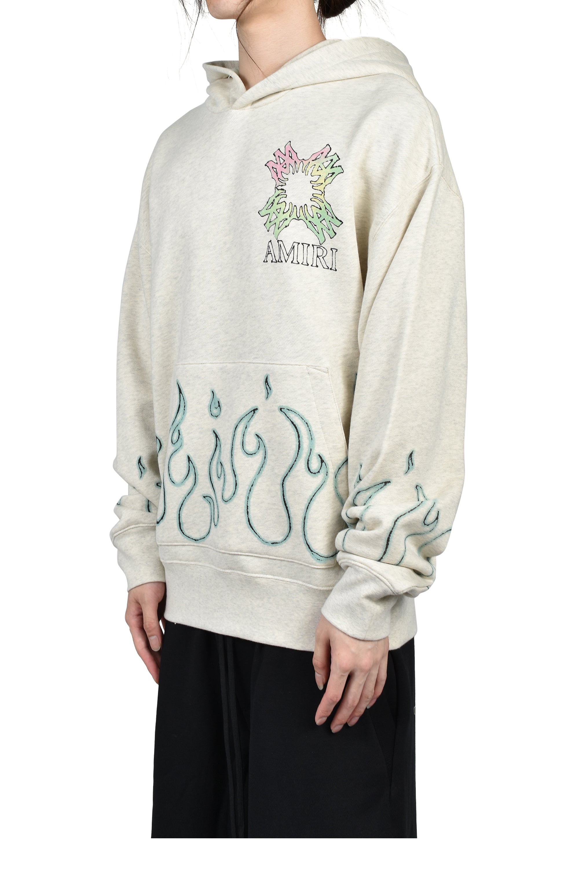 AMIRI アミリ FW26 MA QUAD FLAMES OS HOODIE / IVO - NUBIAN ヌビアン