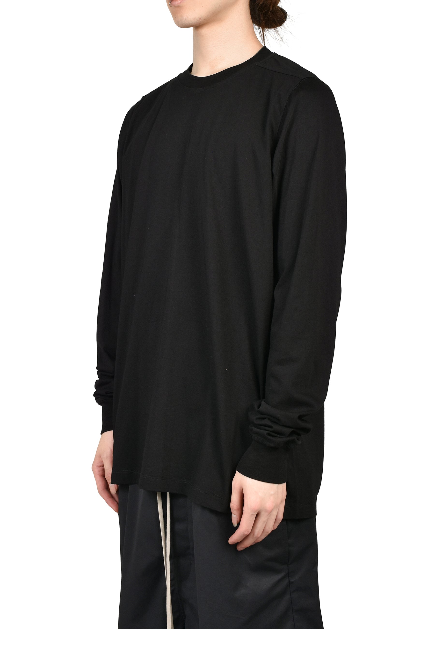 SHORT CREWNECK LS T / BLK