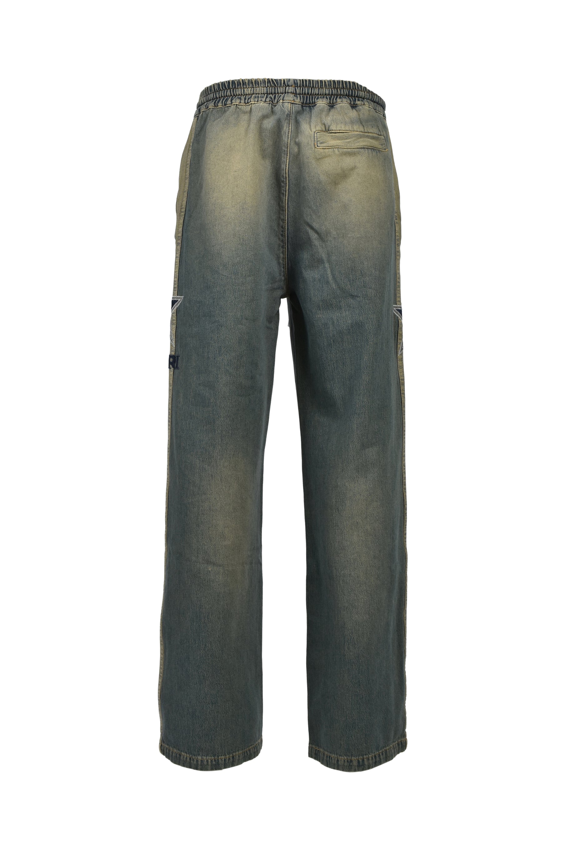 AMIRI SPORT DENIM TRACK PANT / WORN SLATE