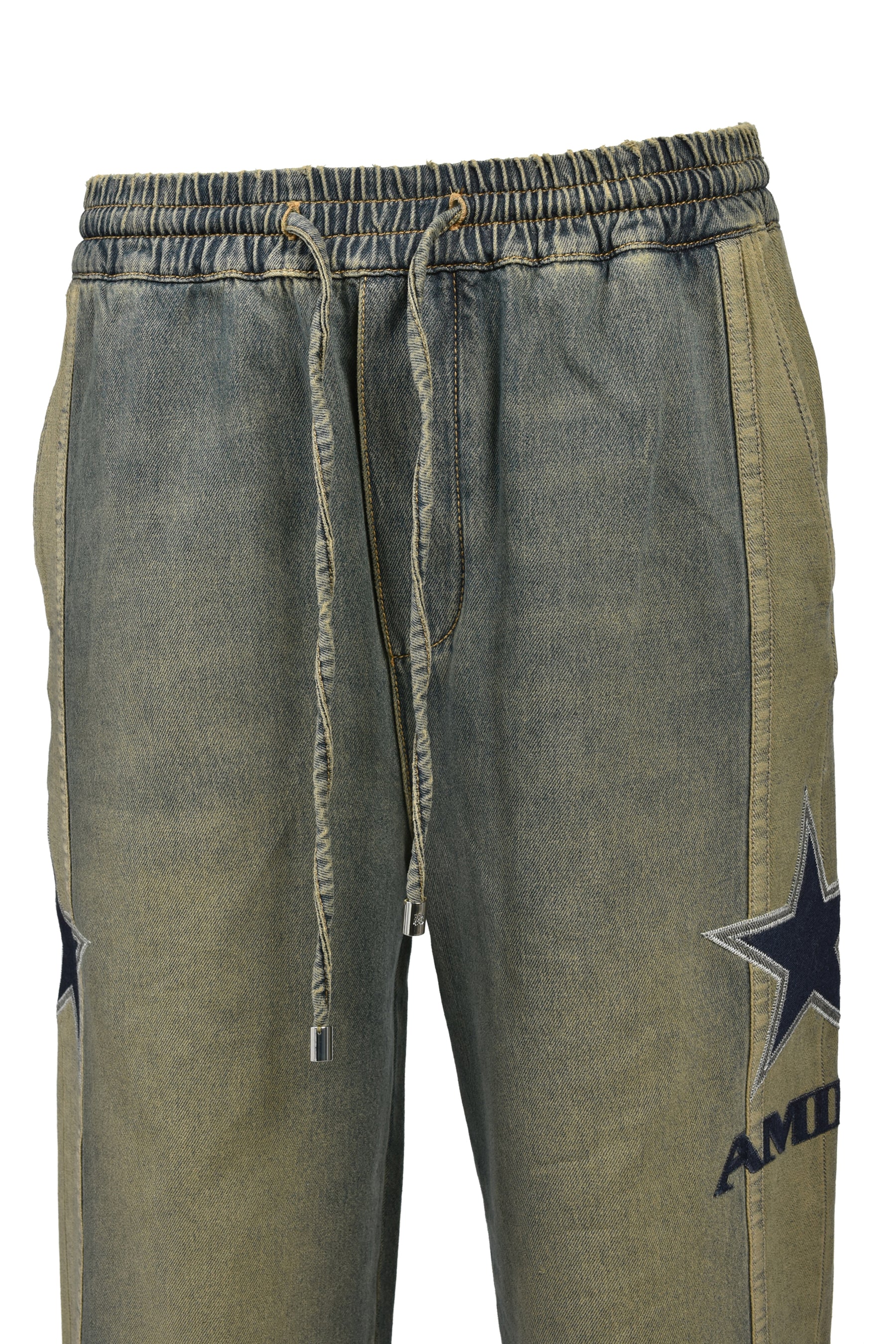 AMIRI SPORT DENIM TRACK PANT / WORN SLATE