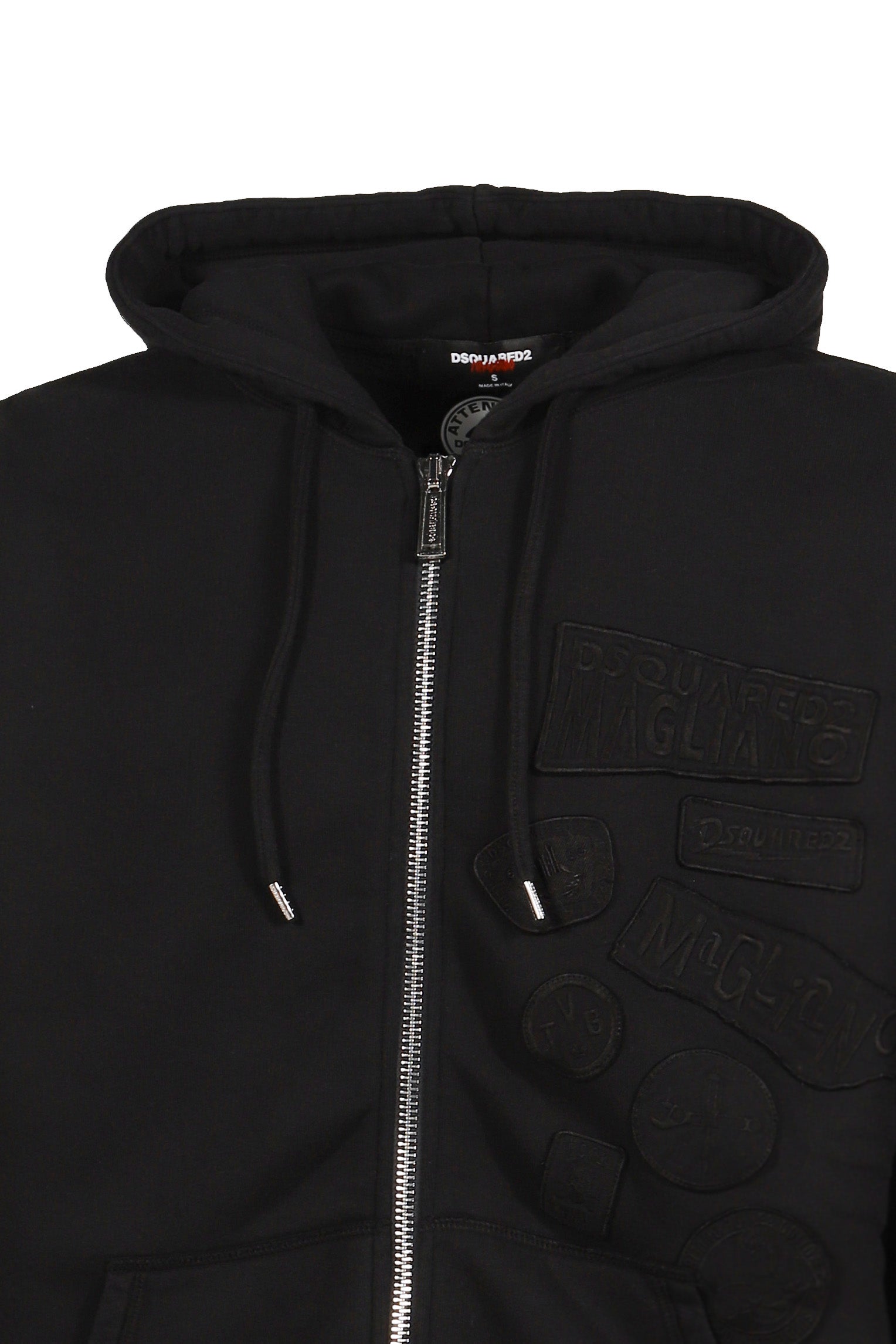 RELAX FIT ZIPPED HOODIE / BLK
